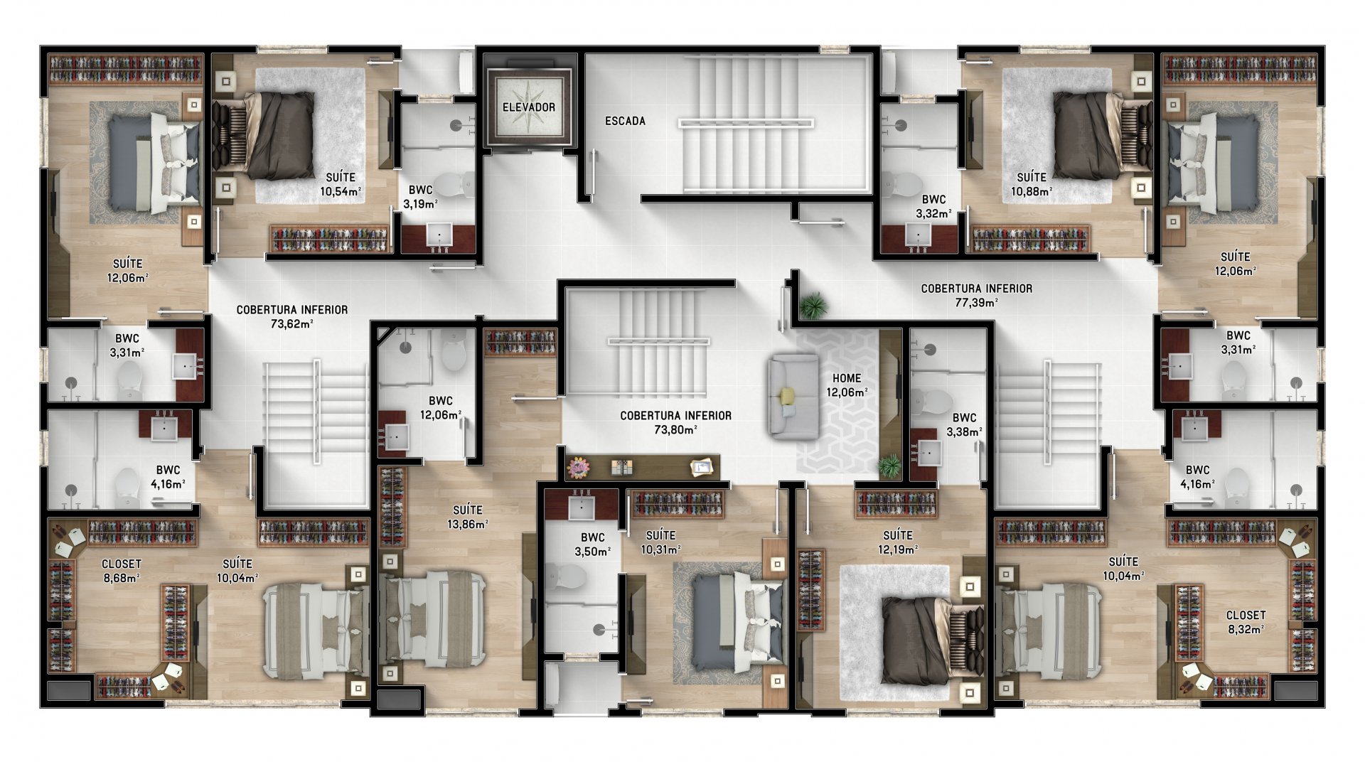 Cobertura Lançamento em Bombas - Bombinhas - Santa Catarina - Residencial Diamante em Bombinhas