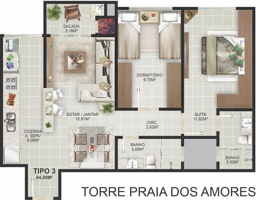 Apartamento Pré Lançamento em Praia dos Amores - Balneário Camboriú - SC - Portal da Brava