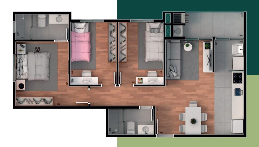 Apartamento Lançamento em Santa Cândida - Curitiba - Paraná - Edificio Vert em Curitiba