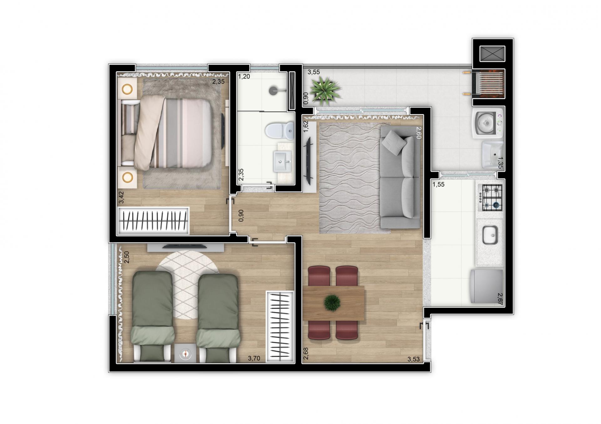 Apartamento à Venda em Xaxim - Curitiba - Paraná - Bio residencial em Curitiba