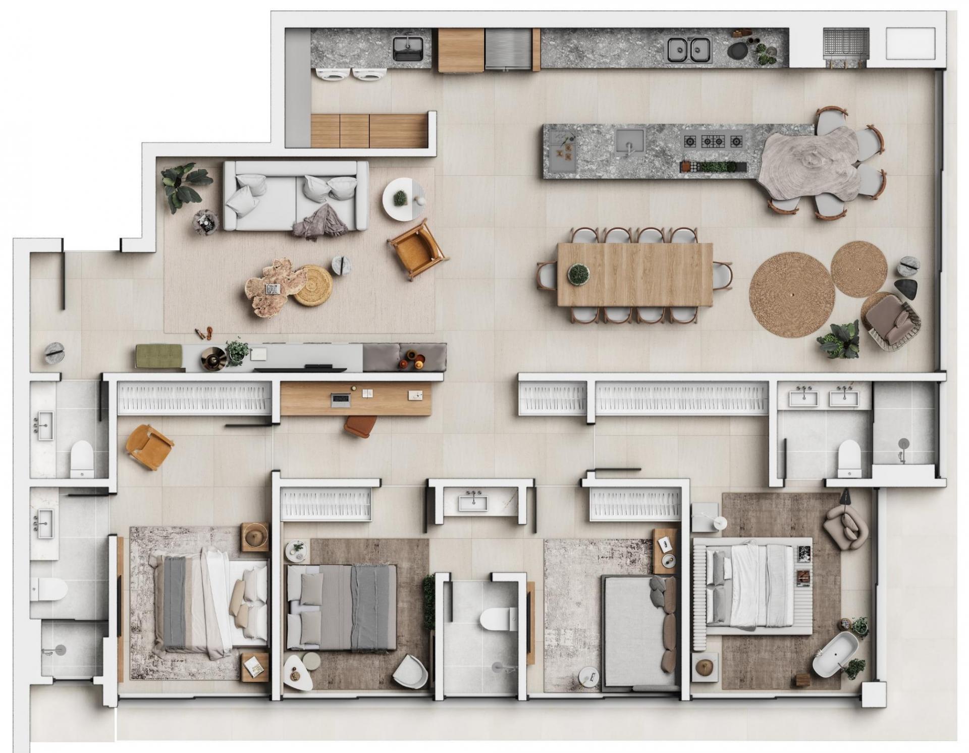 Apartamento Pré Lançamento Quadra Mar em Centro - Balneário Piçarras - Santa Catarina - Rhodes em Balneário de Piçarras