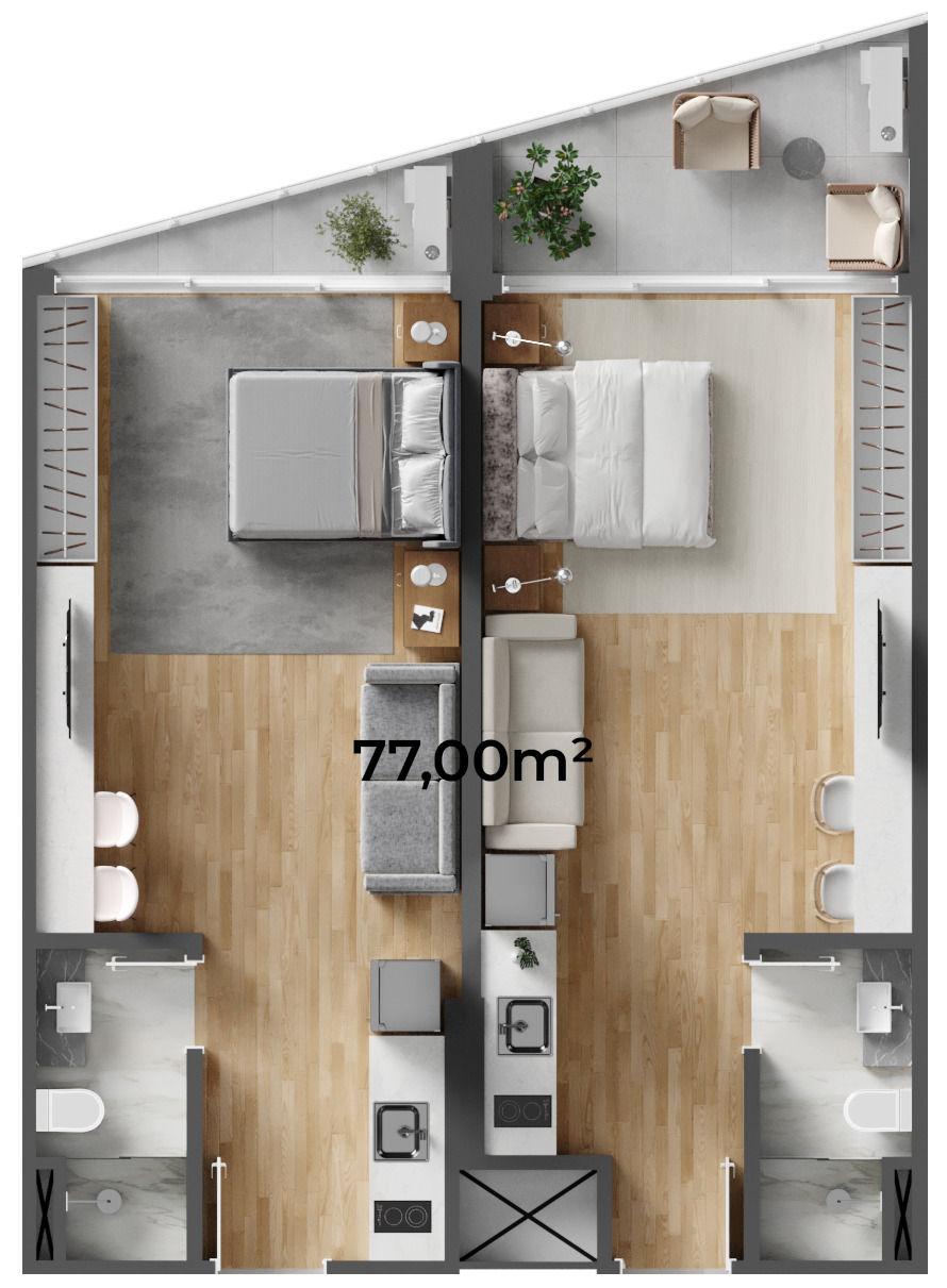 Loft/Flat/Studio Lançamento em Centro - Itajaí - Santa Catarina - Downtown em Itajaí