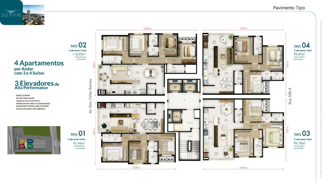 Apartamento Lançamento em Centro - Itapema - Santa Catarina - Belmare Residence