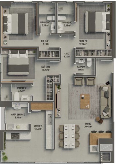 Apartamento Lançamento Próximo ao Mar em Meia Praia - Itapema - Santa Catarina - Residencial La Joie em Itapema